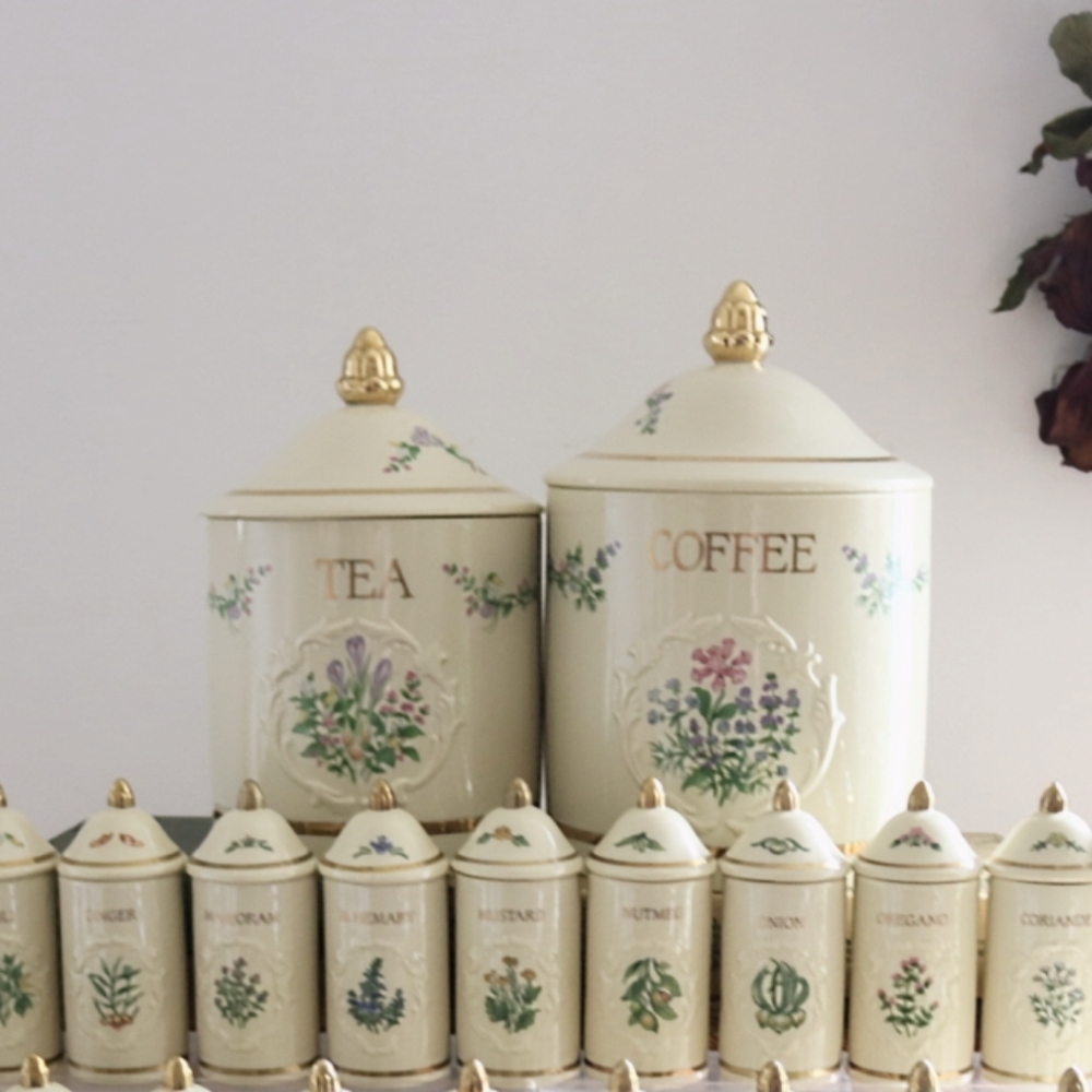 sold.Lenox Spice Garden Coffee Tea Canister - Picture 3 of 15